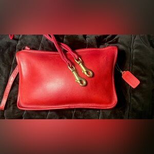 Coach Vintage-Basic Bag 491-7952 Red Leather Clutch